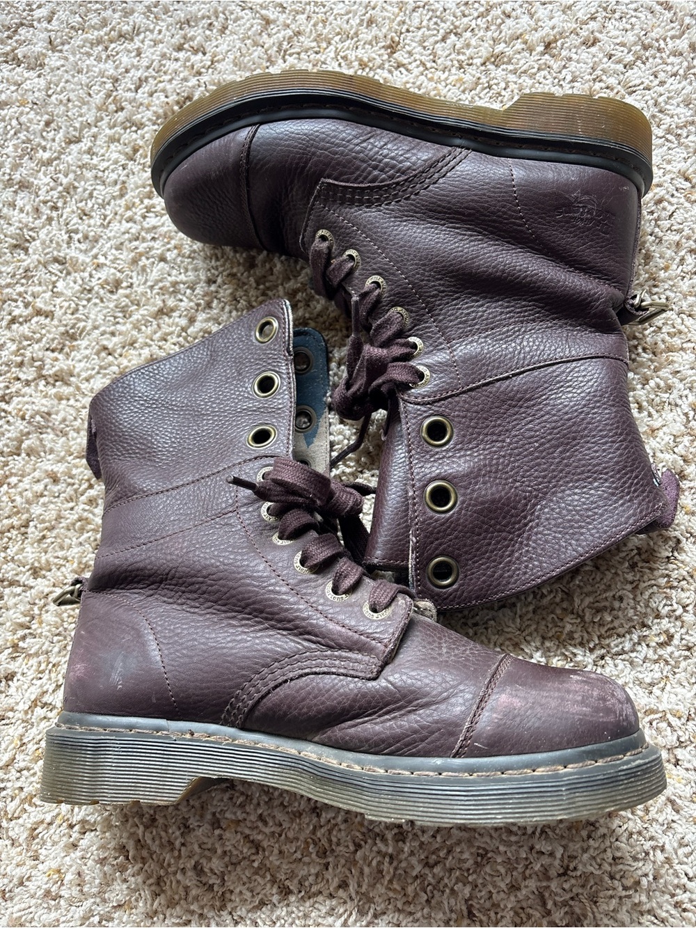 Dr. Martens Aimilita Triumph Union Jack British Flag Leather Fold Boots US 9 - Picture 9 of 15